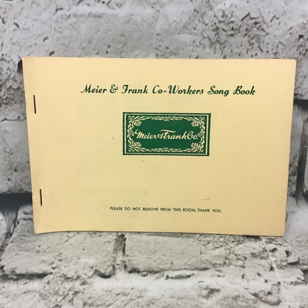 Vintage 60's Meier & Frank Co-Workers Song Book Paperback Staple‎ Bound Booklet